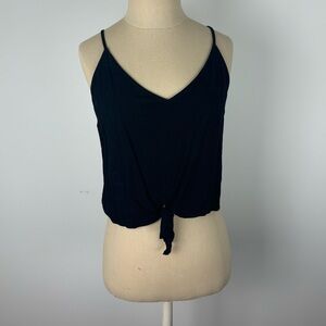 Mustard Seed Camisole Black Front Tie M